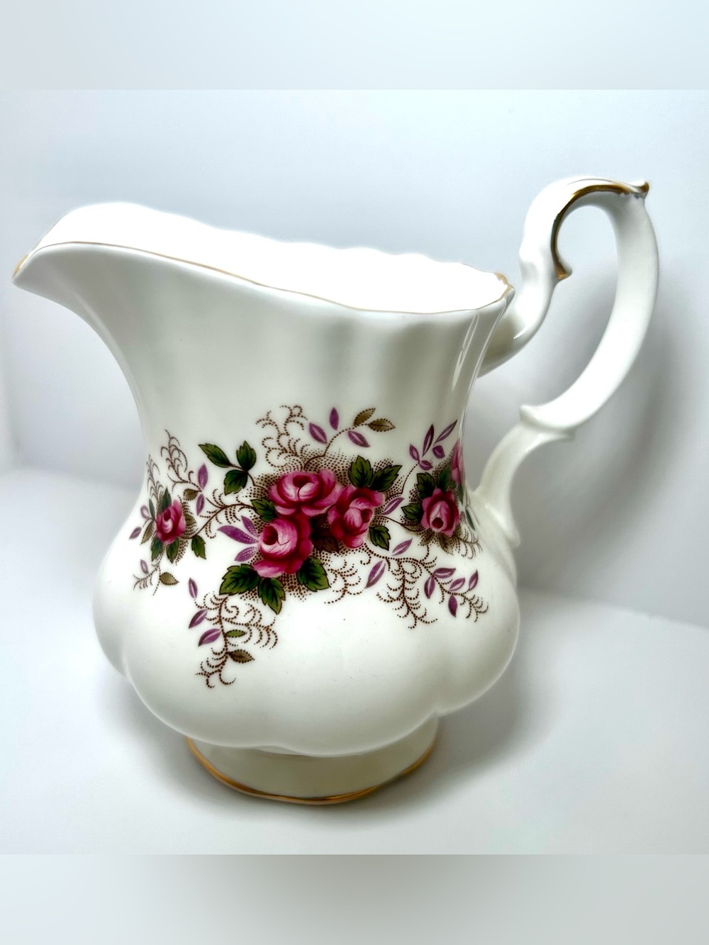 Vintage Royal Albert English Bone China Floral Lavender Rose Creamer/Milk Dish